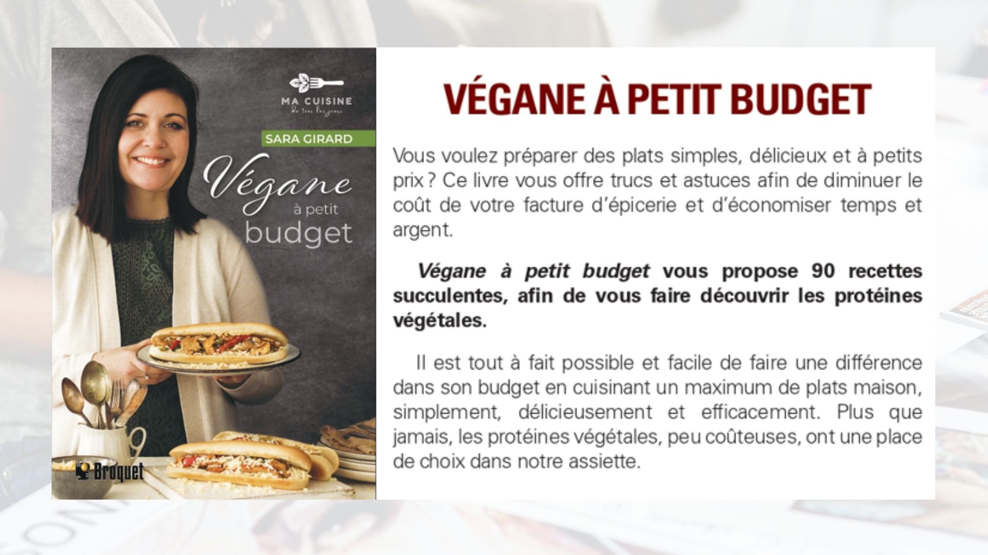 Végane à petit budget