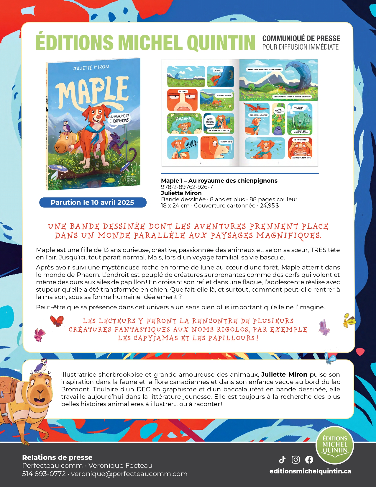 Maple 1 – Une bande dessinée dont les aventures prennent place dans un monde parallèle aux paysages magnifiques