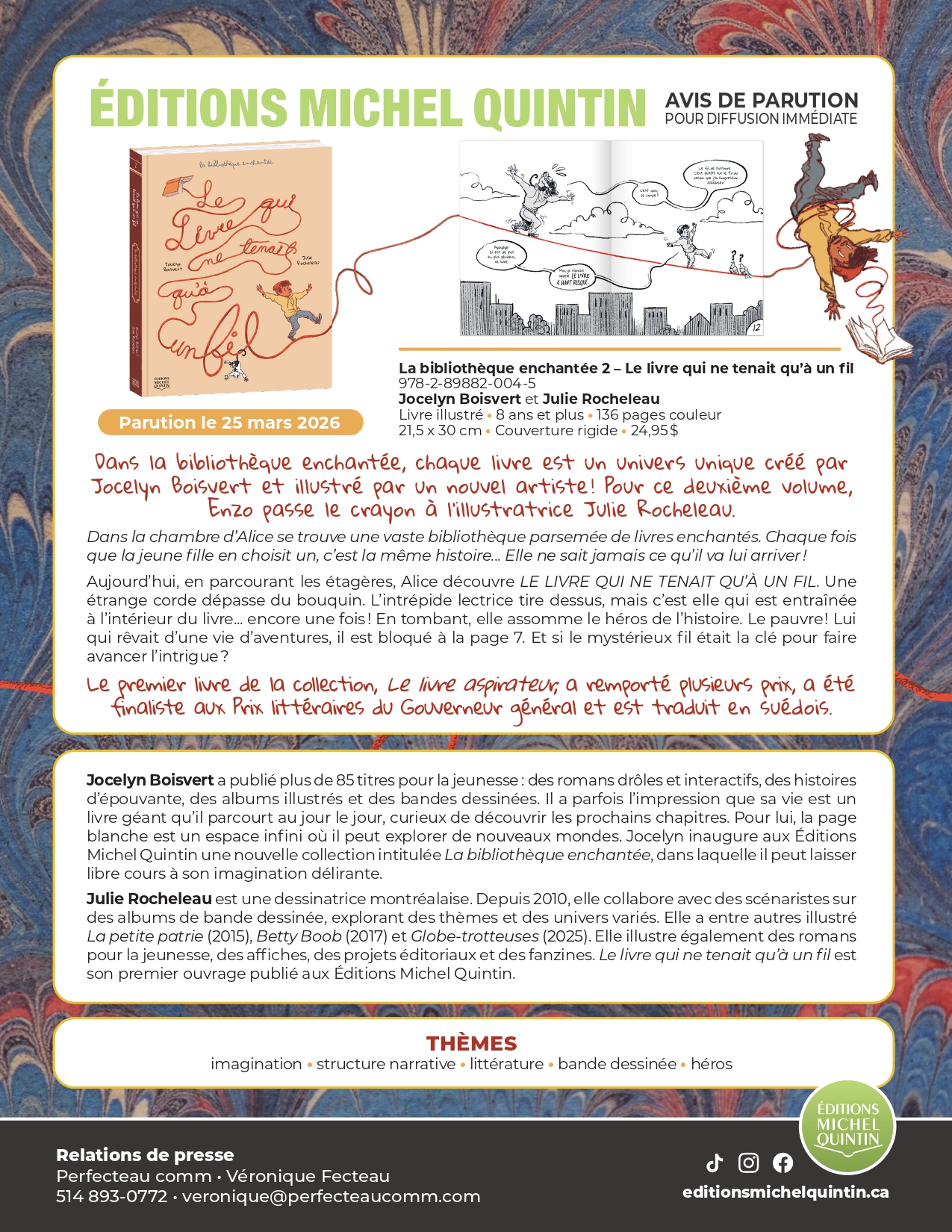 La suite tant attendue de la bande dessinée Le livre aspirateur, finaliste aux Prix littéraires du Gouverneur général! 